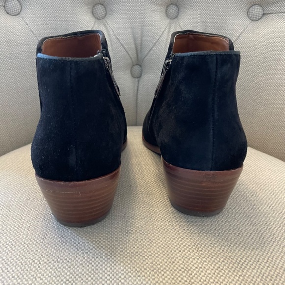 Sam Edelman Size US 8 Wide - EU38 Petty Black Suede Ankle Boots - Picture 4 of 13